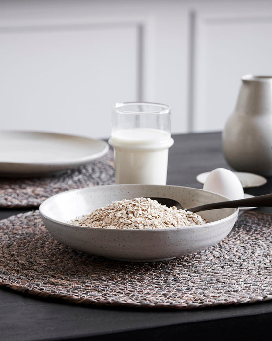 Bowl, pion, gray / white